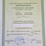 Lietuvių kalbos mokėjimo lygio pažymėjimai