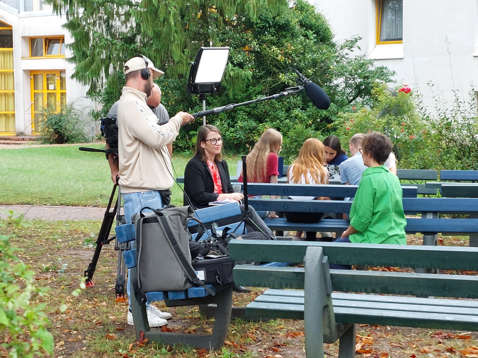 Fernsehdreh mit „Klimazeit“ –  Unsere Schülerinnen und Schüler stehen Rede und Antwort